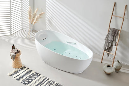FC-2000HT Freestanding Massage Bathtub 1800 × 1000 × 780 mm - angle