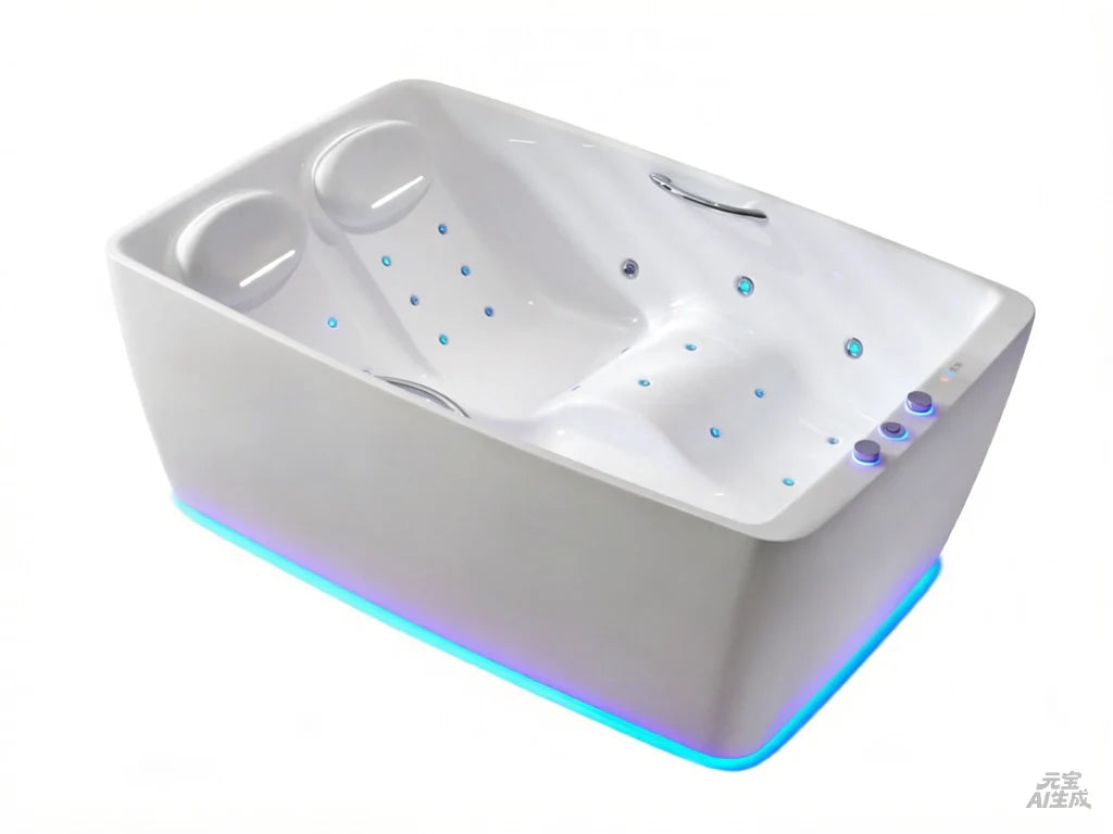 FC-2002HT Freestanding Massage Bathtub 1900 × 1300 × 720 mm - front