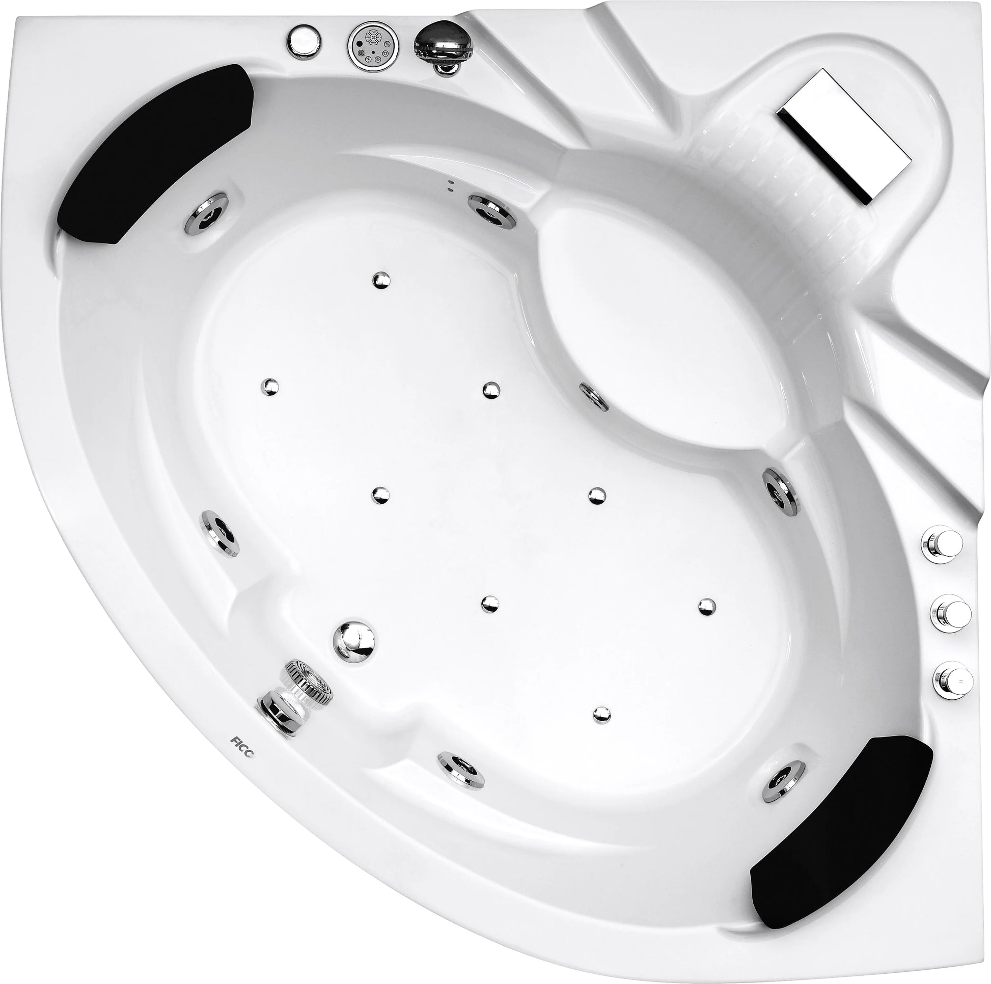 FC-201 Corner Massage Bathtub 1500 × 1500 × 700 mm - top