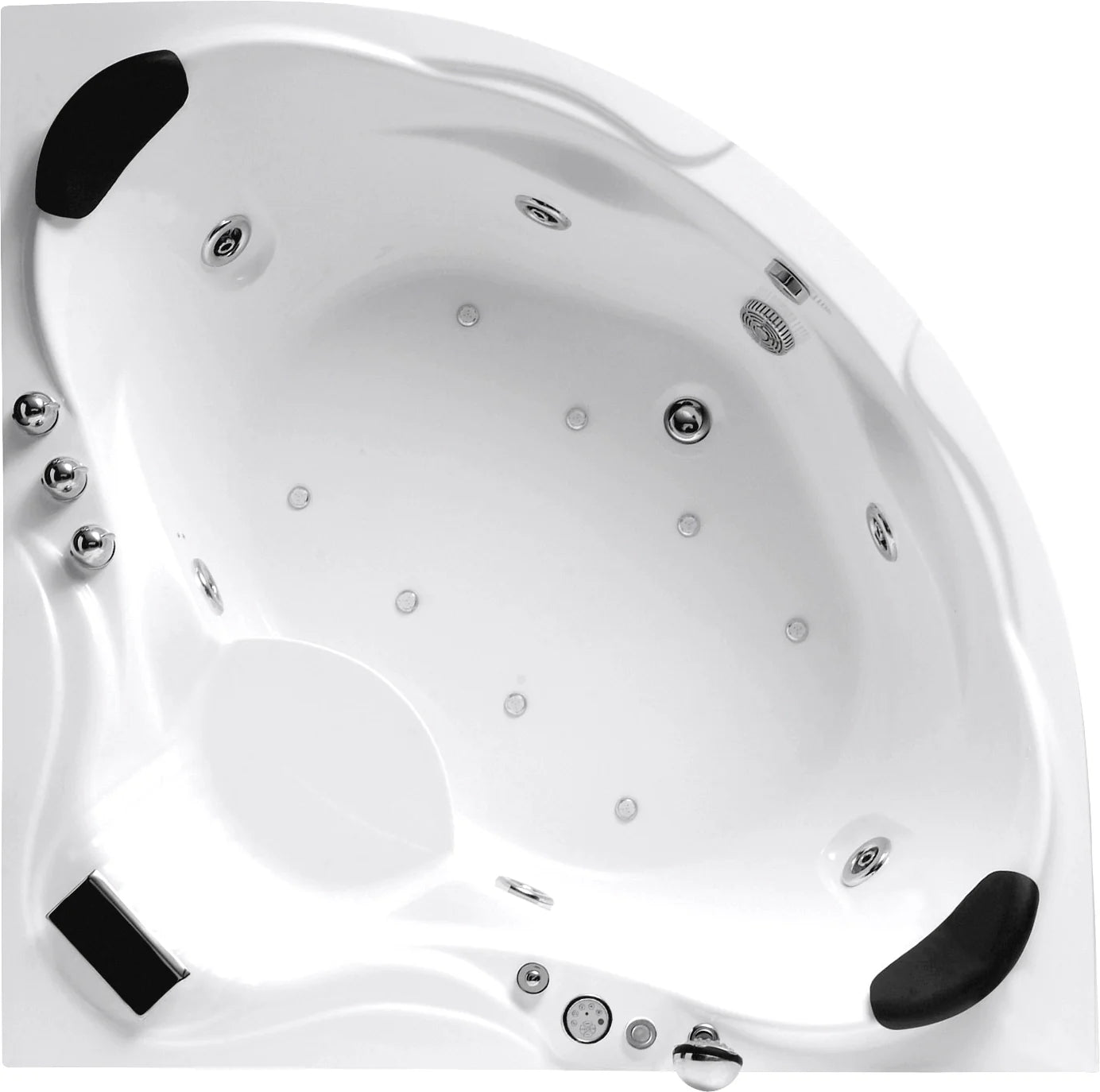 FC-204 Corner Massage Bathtub 1500 × 500 × 700 mm - top