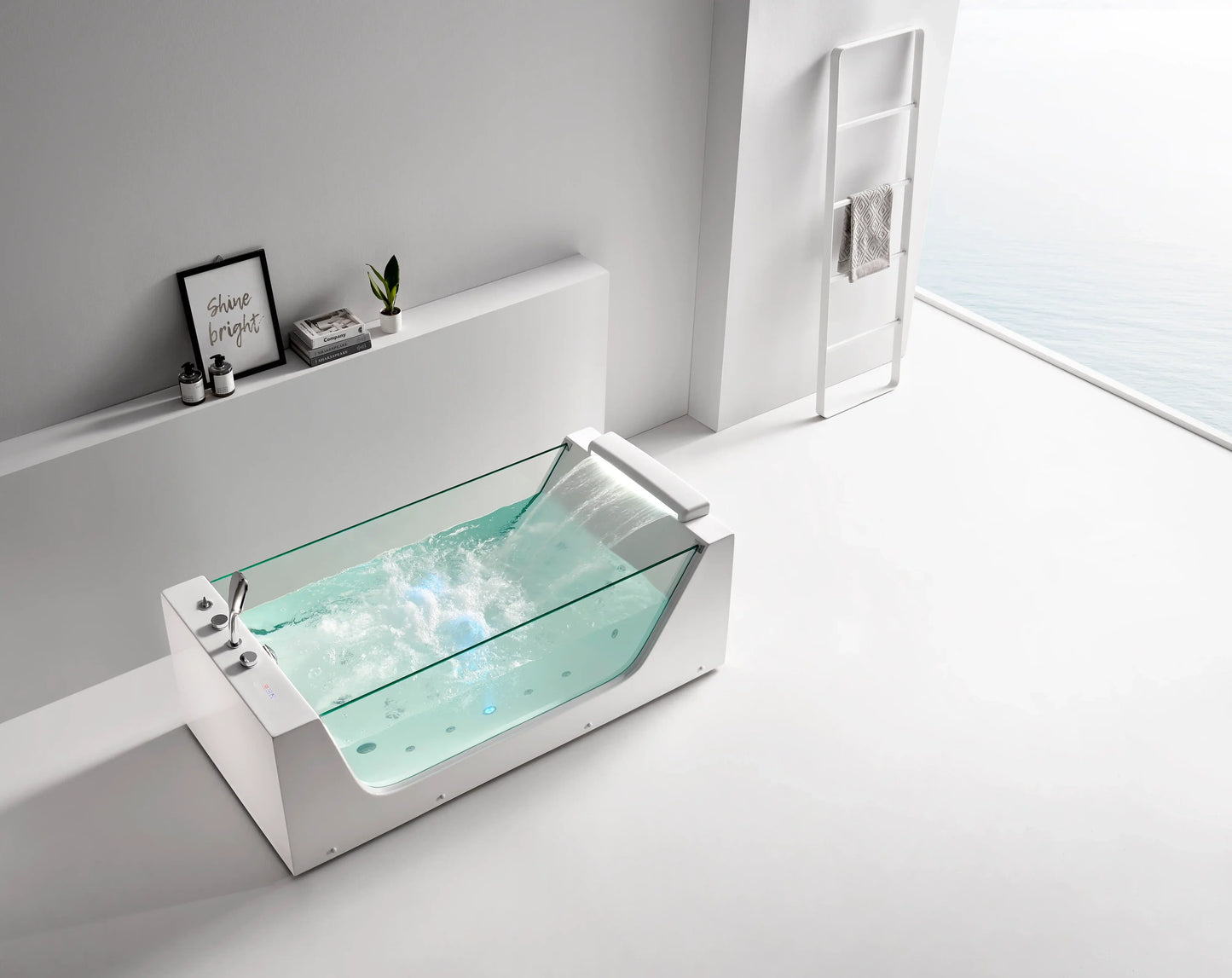FC-2087HT Freestanding Massage Bathtub 1800 × 850 × 600 mm - lifestyle