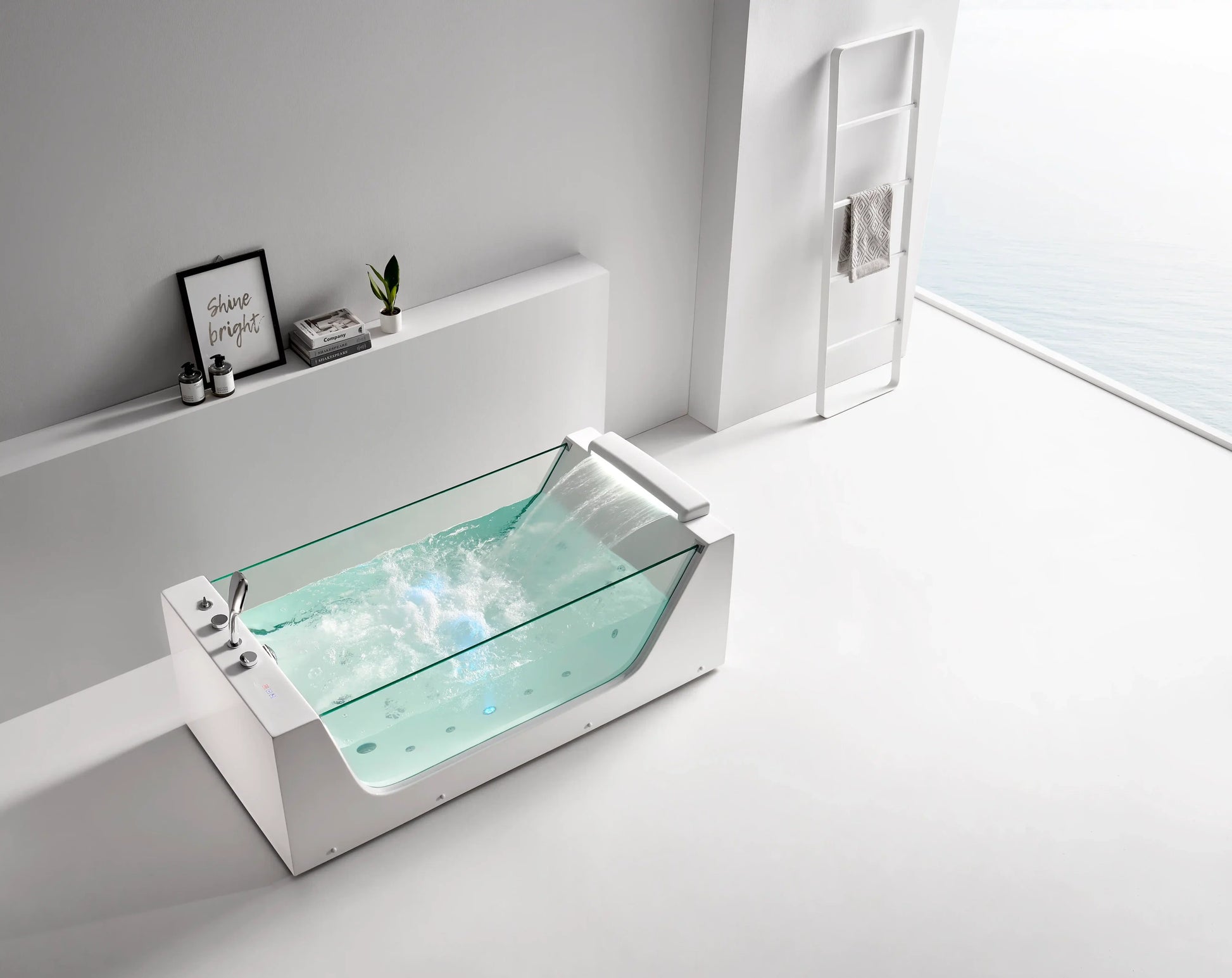 FC-2087HT Freestanding Massage Bathtub 1800 × 850 × 600 mm - lifestyle