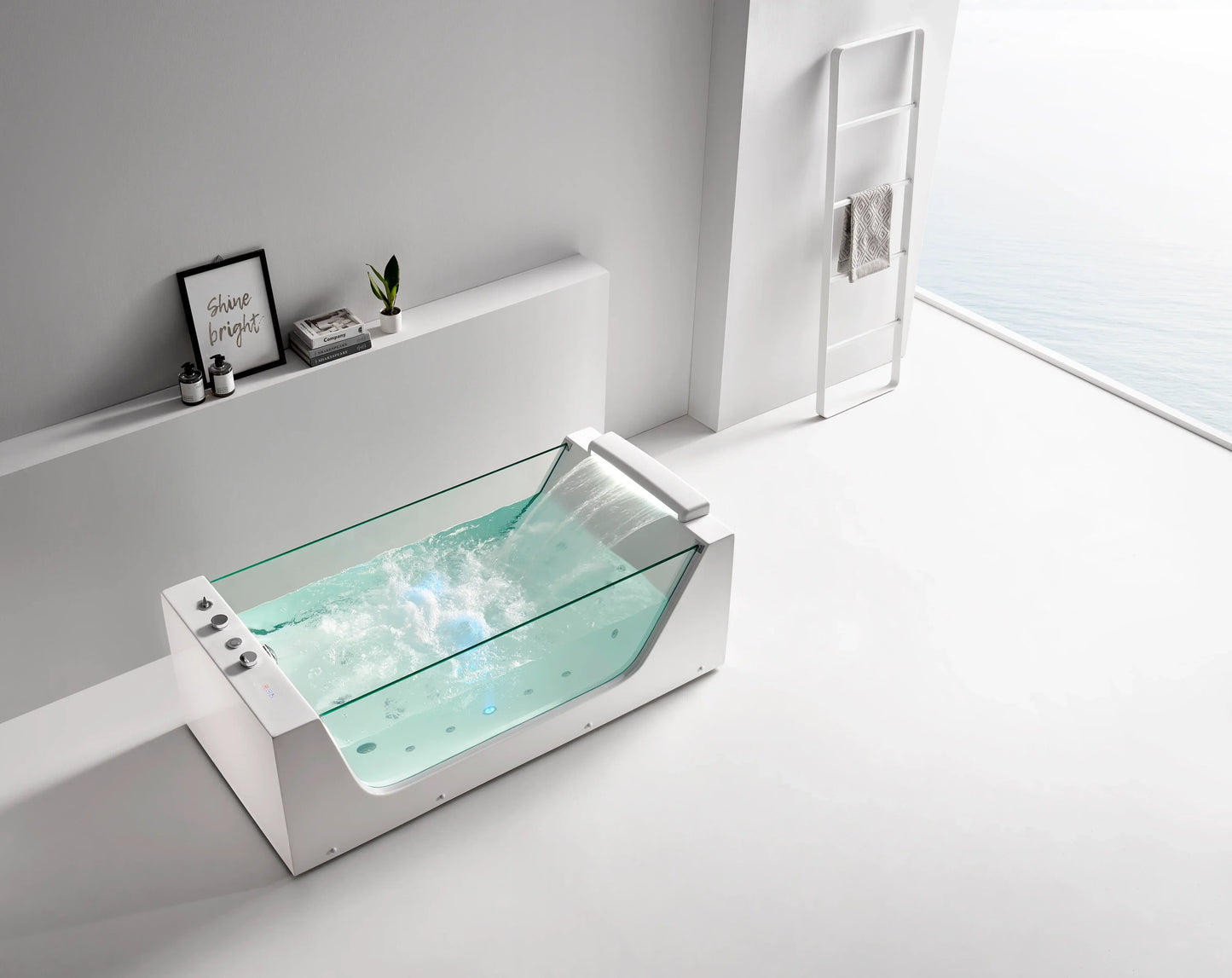 FC-2087HT Freestanding Massage Bathtub 1800 × 850 × 600 mm - lifestyle