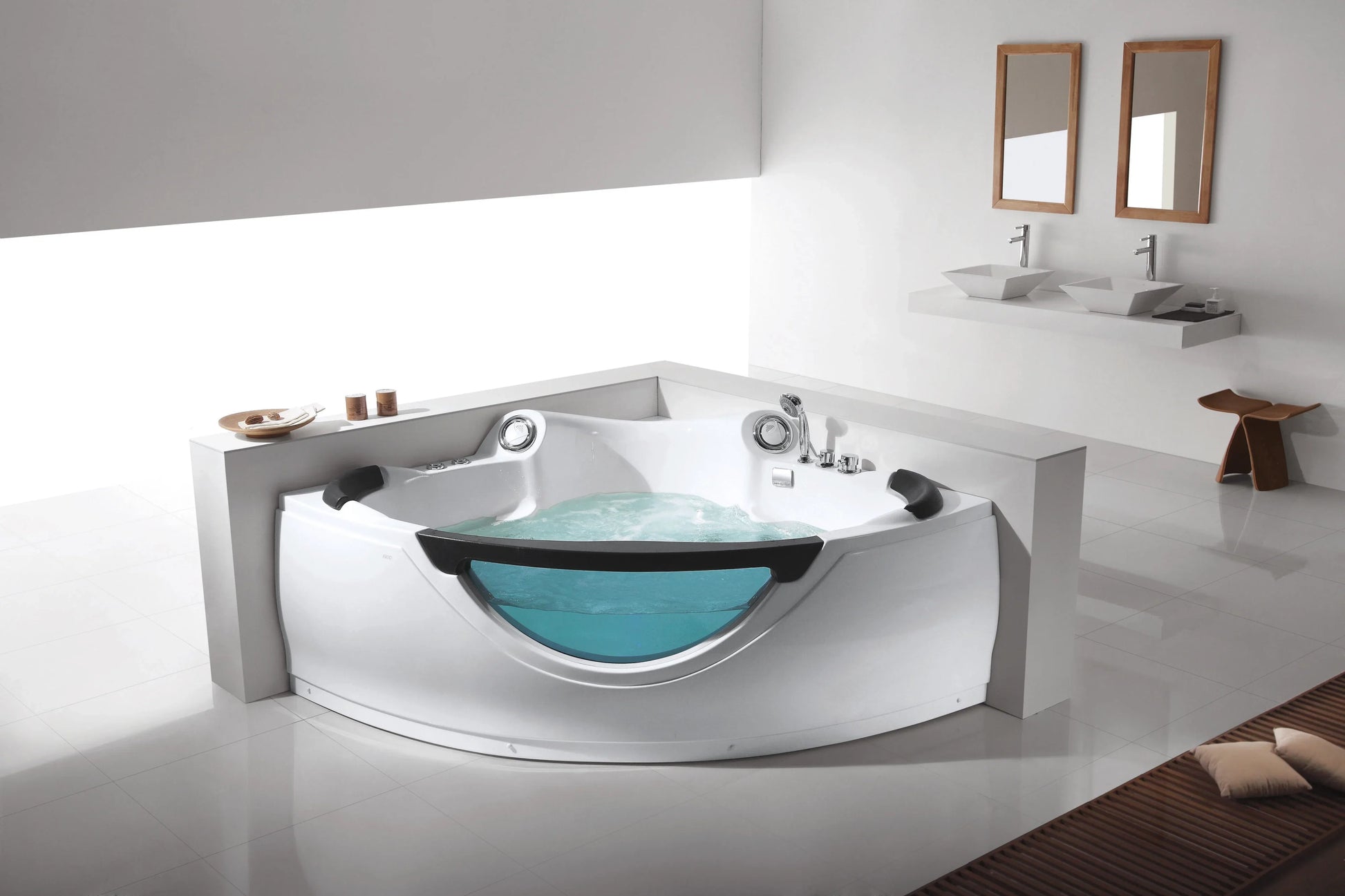 FC-210 Corner Massage Bathtub 1600 × 1600 × 800 mm - lifestyle