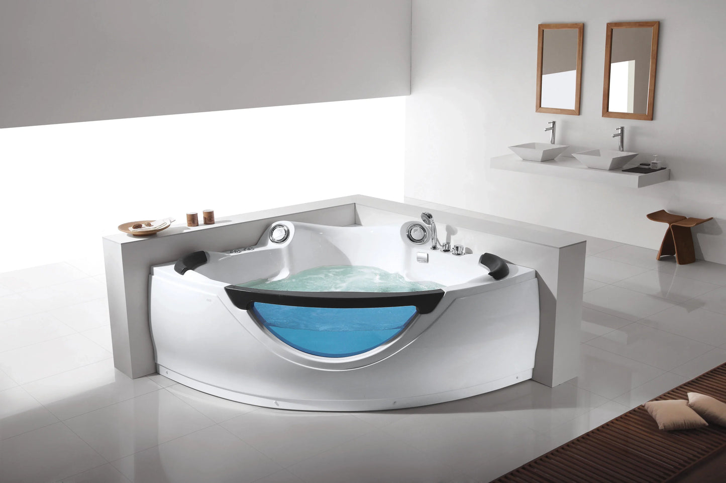 FC-210 Corner Massage Bathtub 1600 × 1600 × 800 mm - lifestyle