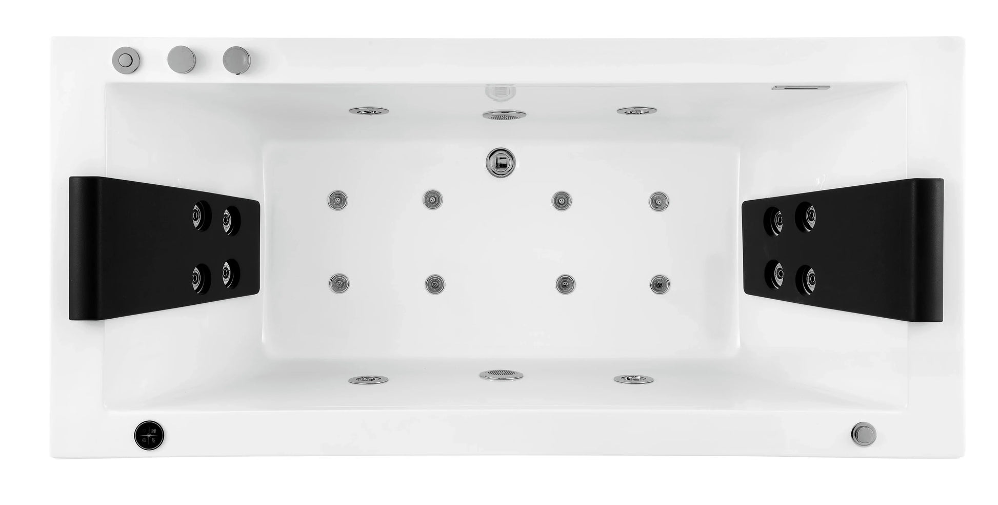 FC-227-LED Freestanding Massage Bathtub 1780 × 800 × 610 mm - top
