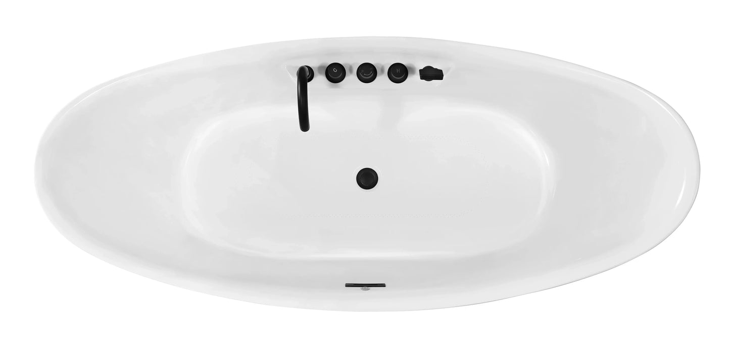 FC-2352BB Freestanding Massage Bathtub 1800 × 800 × 765 mm - top