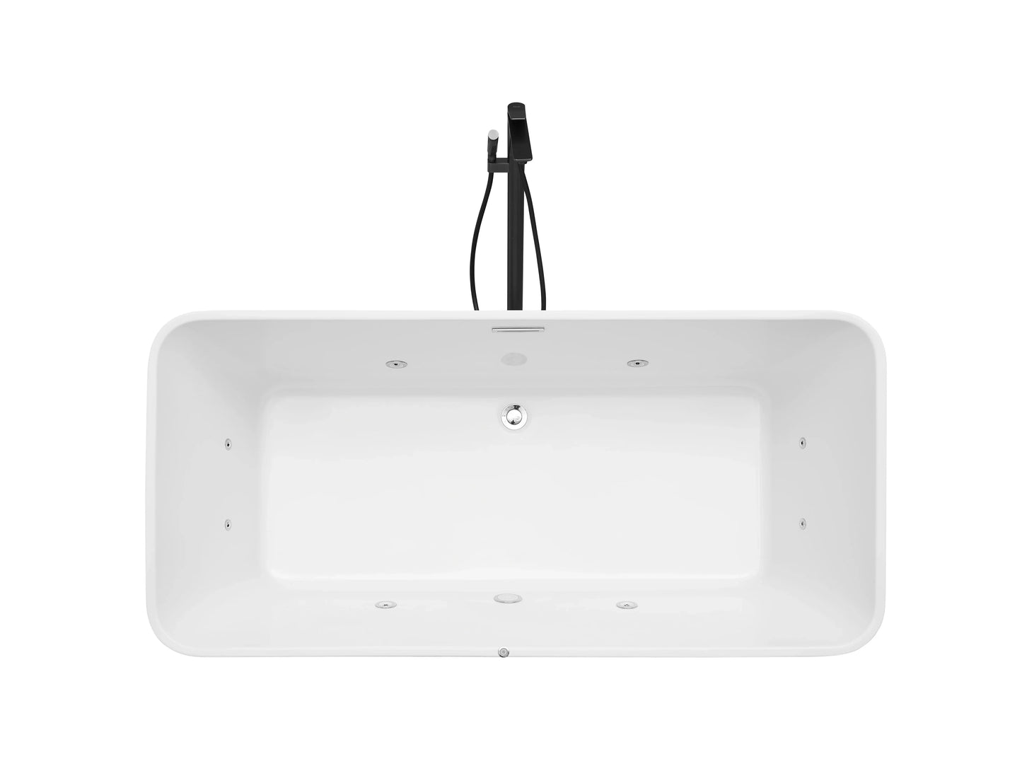 FC-2354 Freestanding Massage Bathtub 1700 × 800 × 600 mm - top