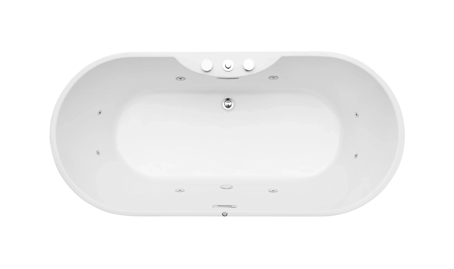 FC-2355-17 Freestanding Massage Bathtub 1700 × 800 × 600 mm - top