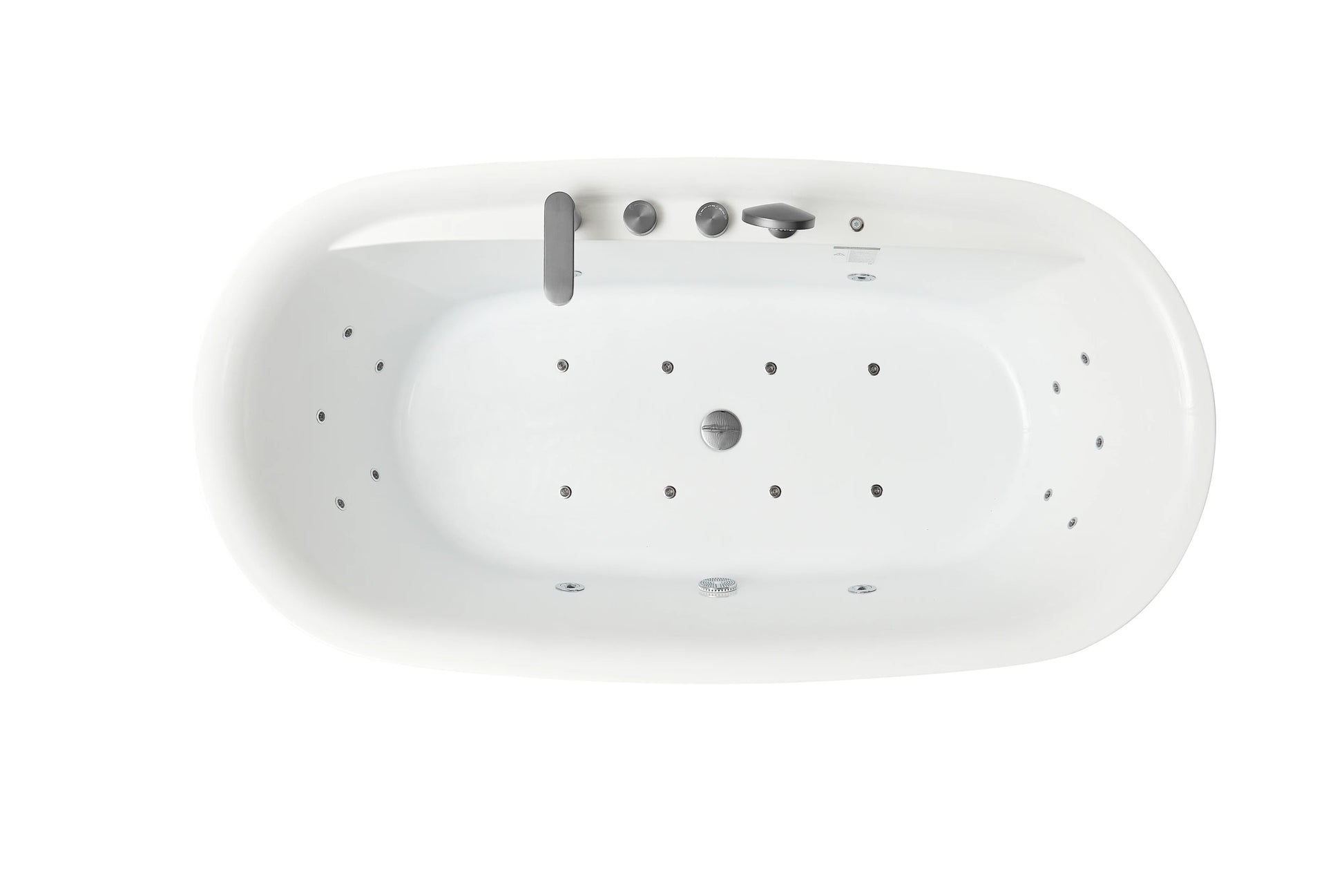 FC-2357 Freestanding Massage Bathtub 1700 × 850 × 640 mm - top