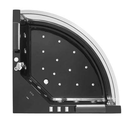 FC-253BLACK Corner Massage Bathtub 1400 × 1400 × 600 mm - top