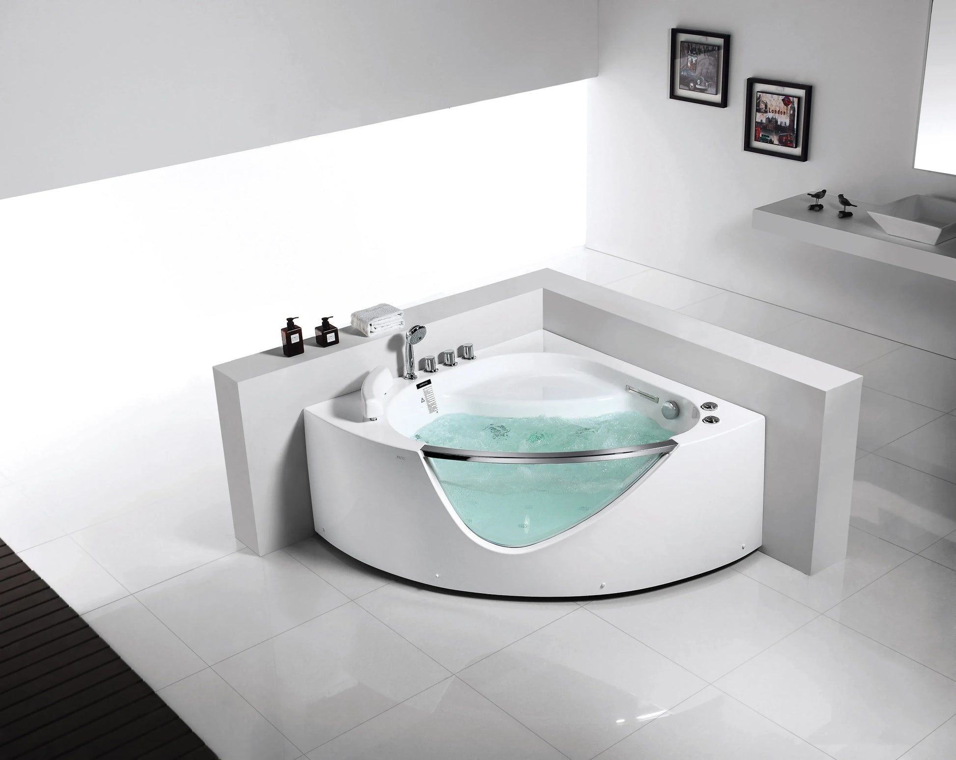 FC-263 Corner Massage Bathtub 1250 × 1250 × 600 mm - lifestyle