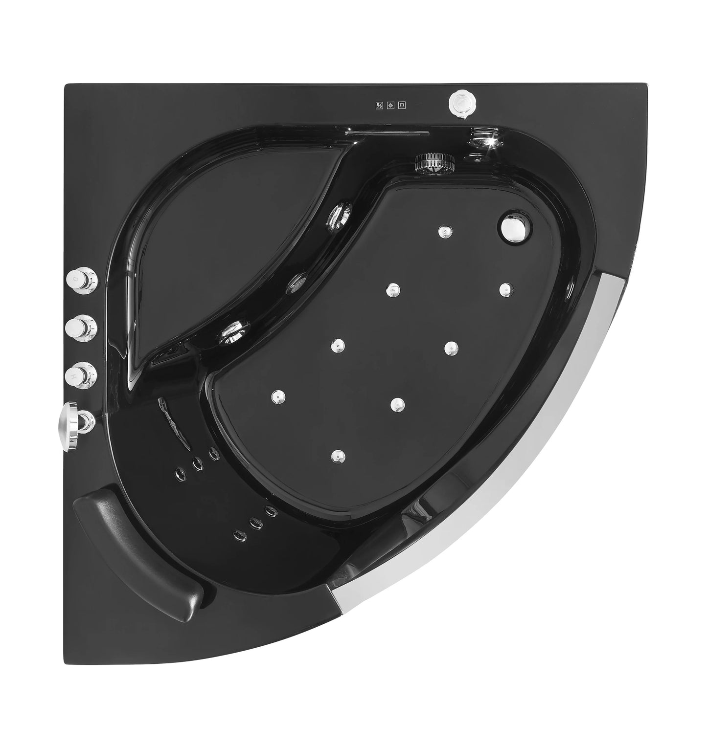 FC-263BLACK Corner Massage Bathtub 1250 × 1250 × 600 mm - top