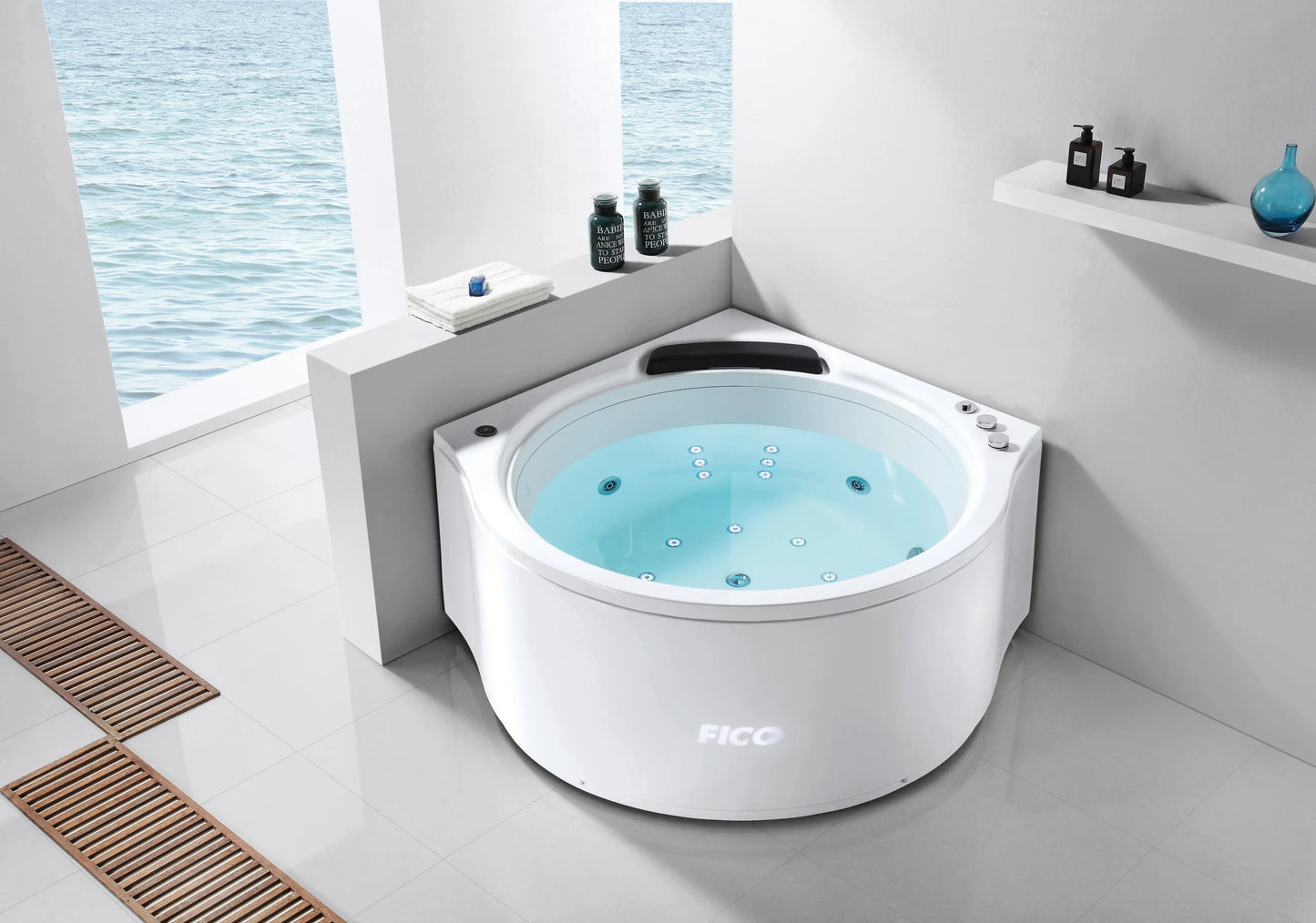 FC-2661HT Corner Massage Bathtub 1400 × 1400 × 710 mm - lifestyle