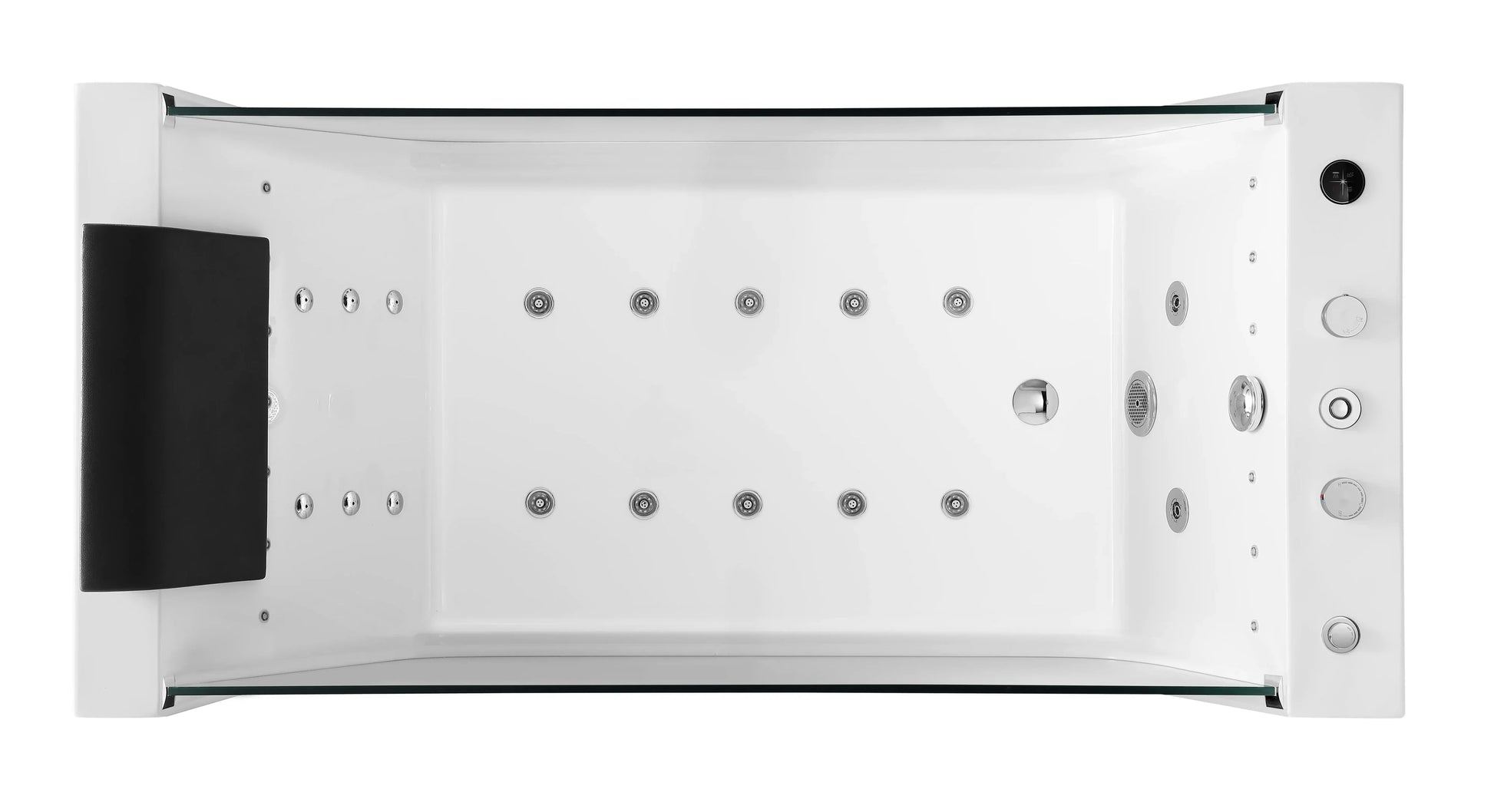 FC-287B Freestanding Massage Bathtub 1800 × 850 × 600 mm - top