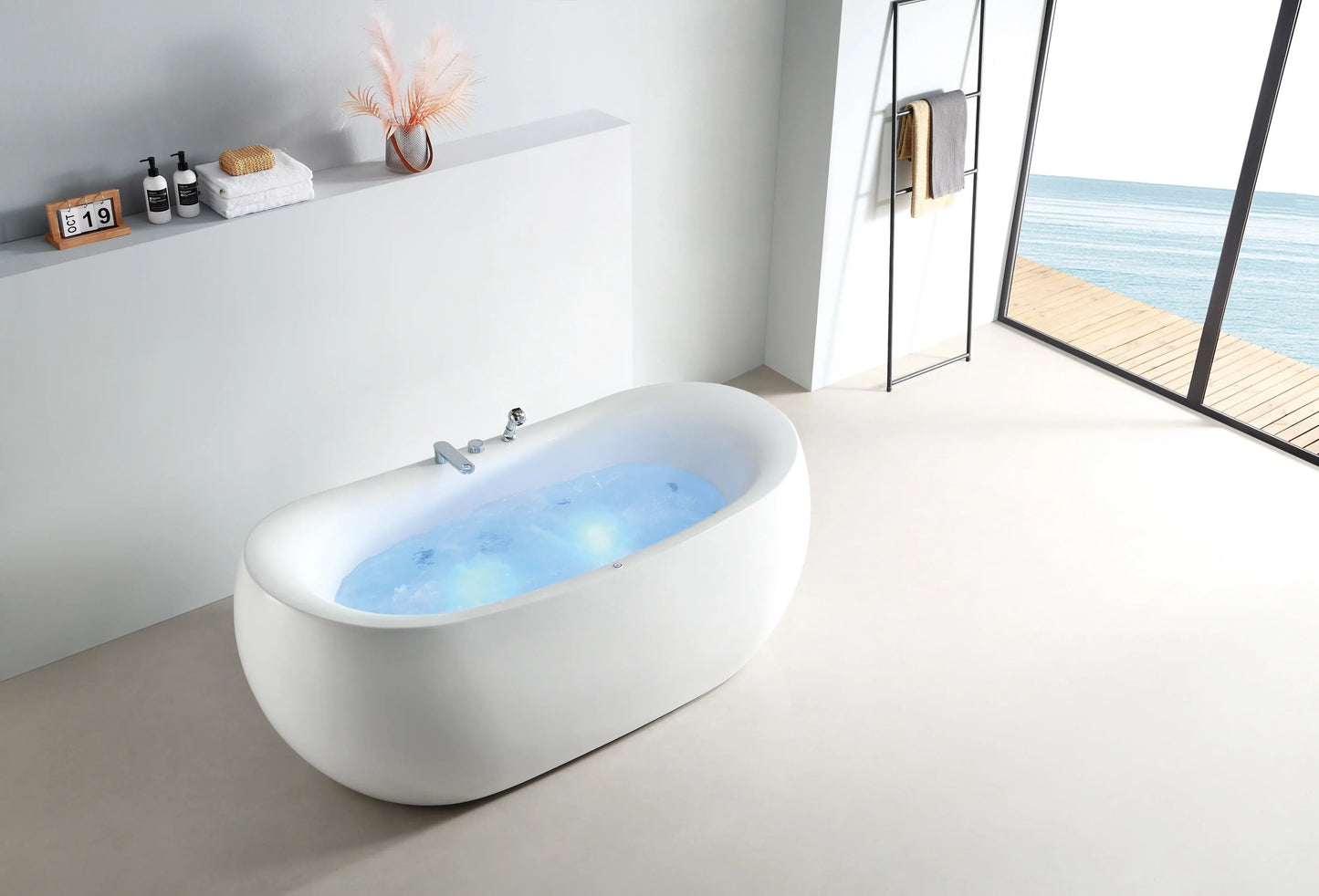 FC-292 Freestanding Massage Bathtub 1850 × 950 × 730 mm - lifestyle