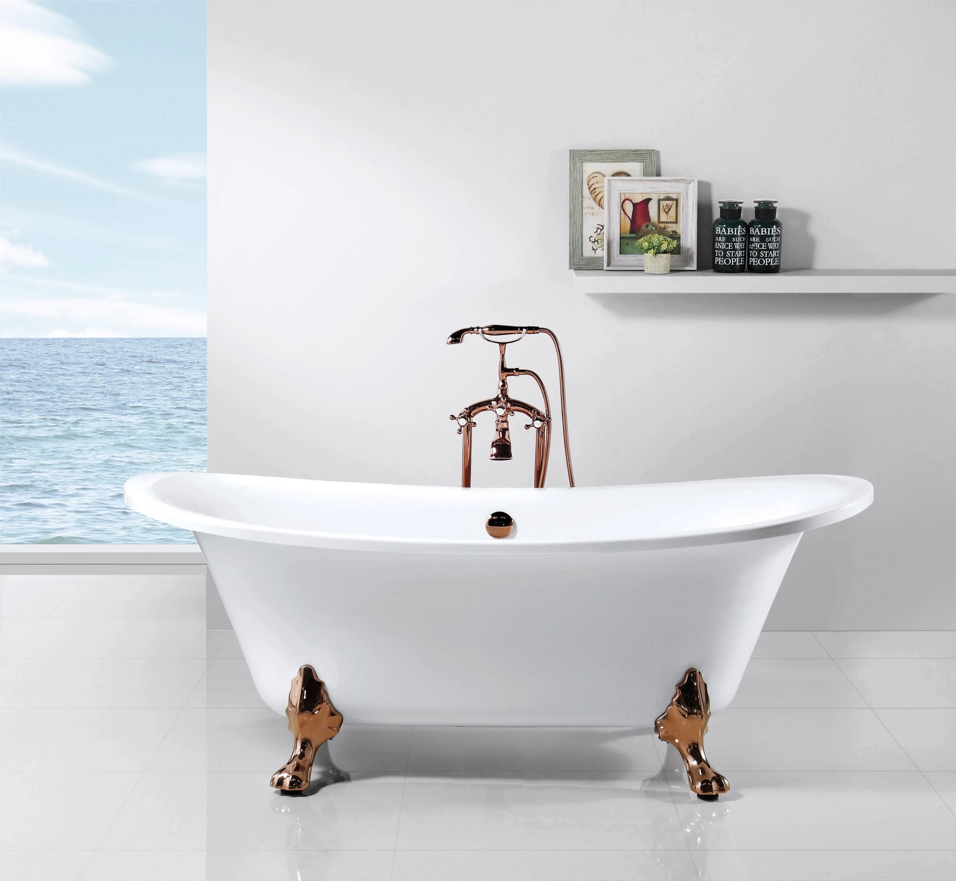 FC-348A-BR Bathtub 1750 × 850 × 690 mm - lifestyle