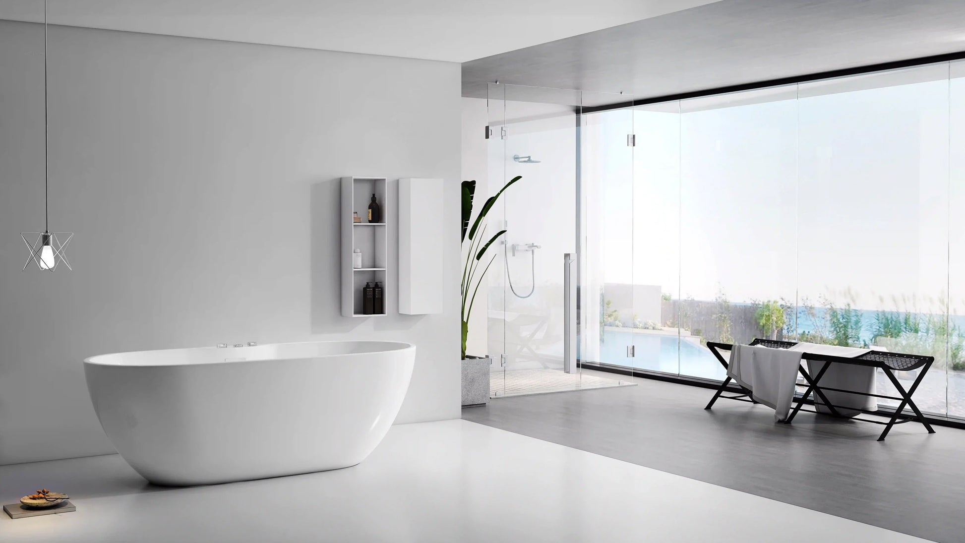 FC-350 Freestanding Bathtub 1700 × 750 × 600 mm - lifestyle
