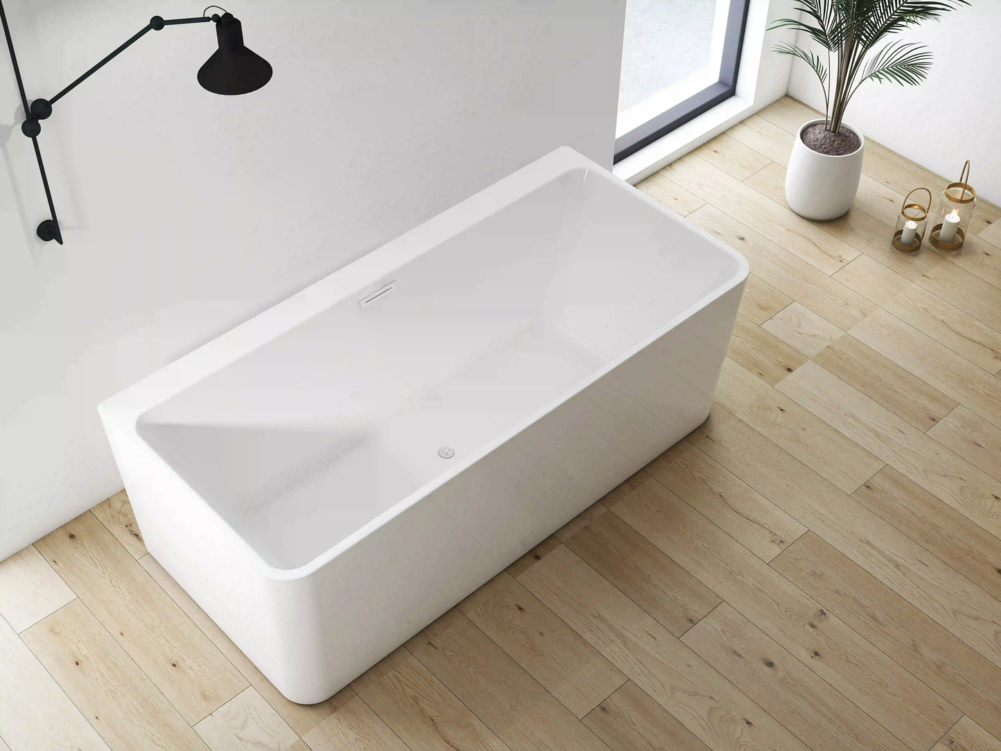 FC-351 Back-To-Wall Bathtub 1700 × 800 × 600 mm - lifestyle
