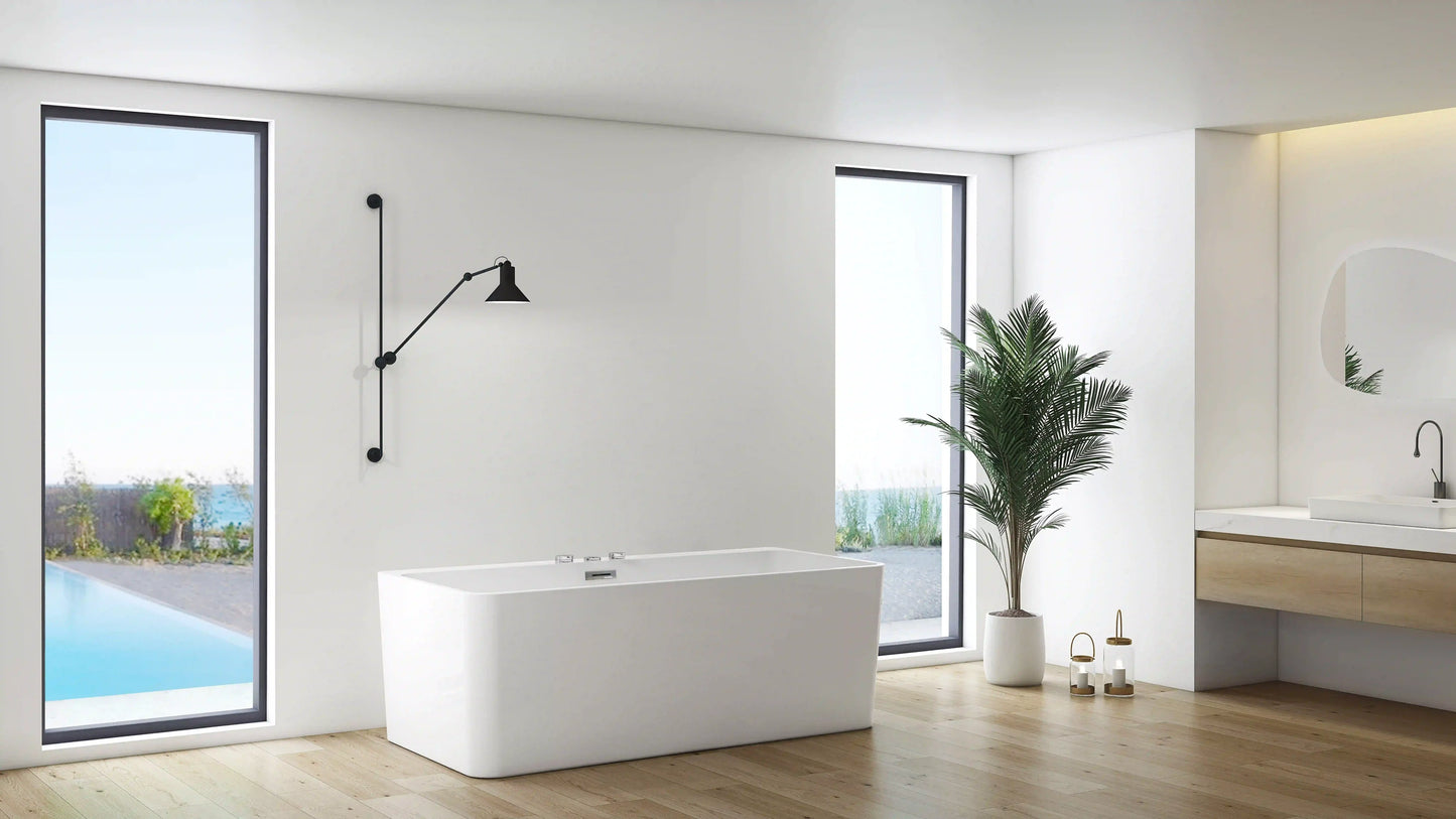 FC-351 Back-To-Wall Bathtub 1700 × 800 × 600 mm - lifestyle