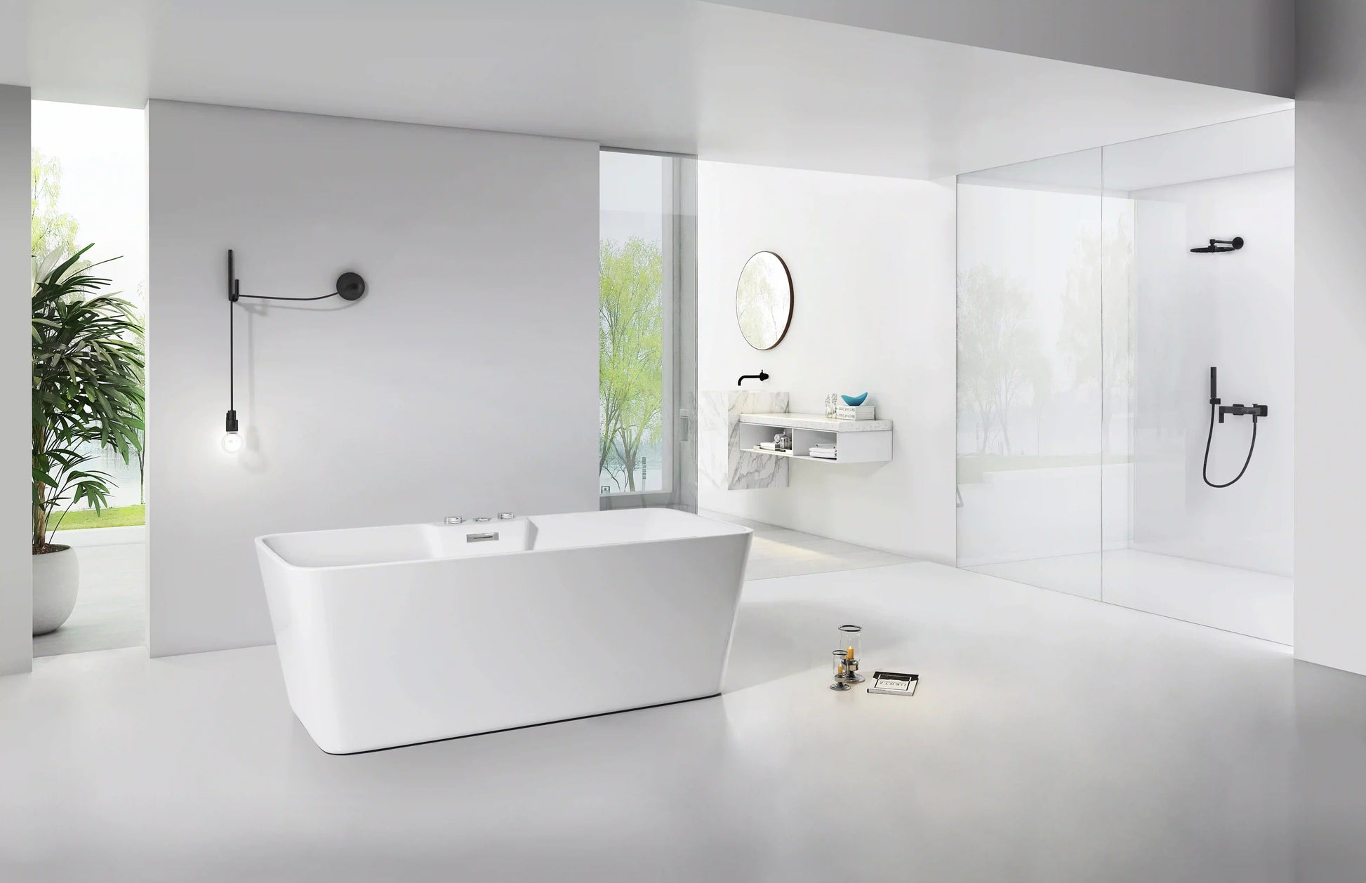 FC-354 Freestanding Bathtub 1700 × 800 × 600 mm - lifestyle