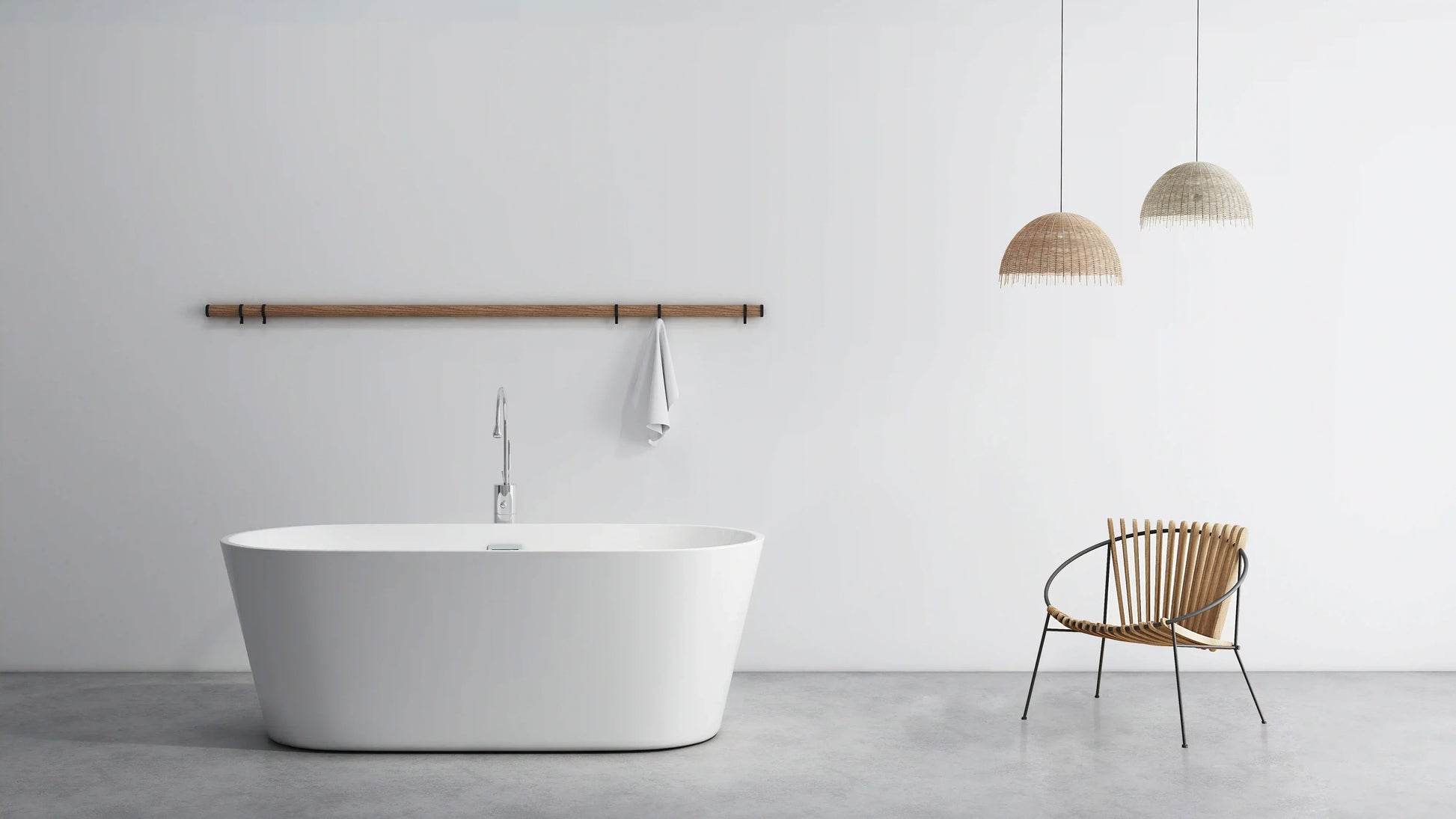 FC-355 Freestanding Bathtub 1700 × 800 × 600 mm - lifestyle