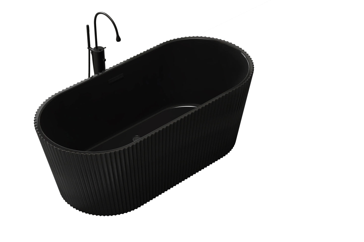 FC-355-BLACK Freestanding Bathtub 1700 × 800 × 600 mm - front