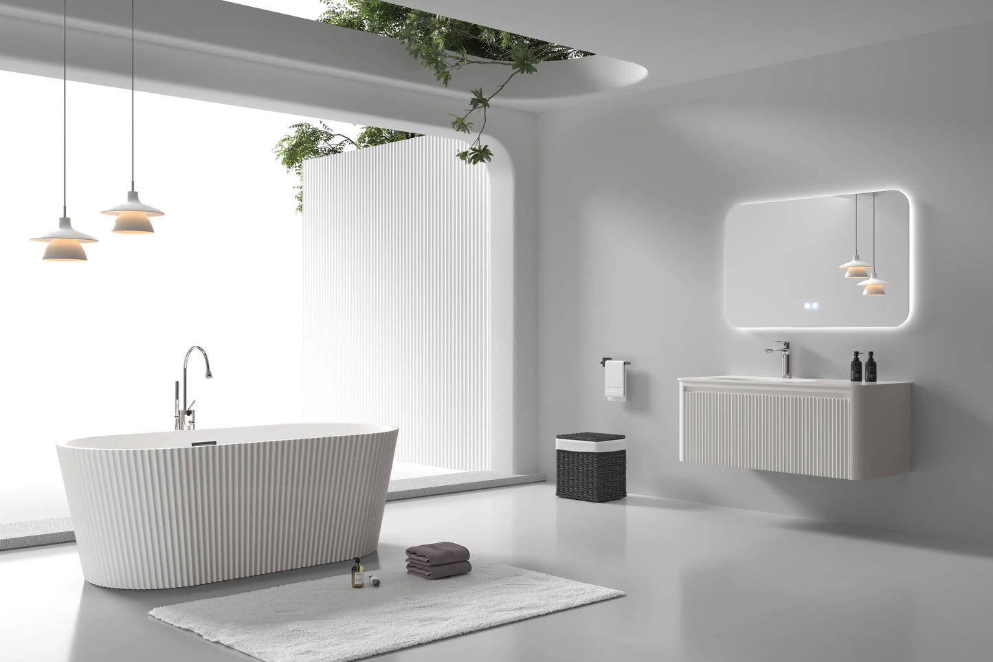 FC-355 Freestanding Bathtub 1700 × 800 × 600 mm - lifestyle