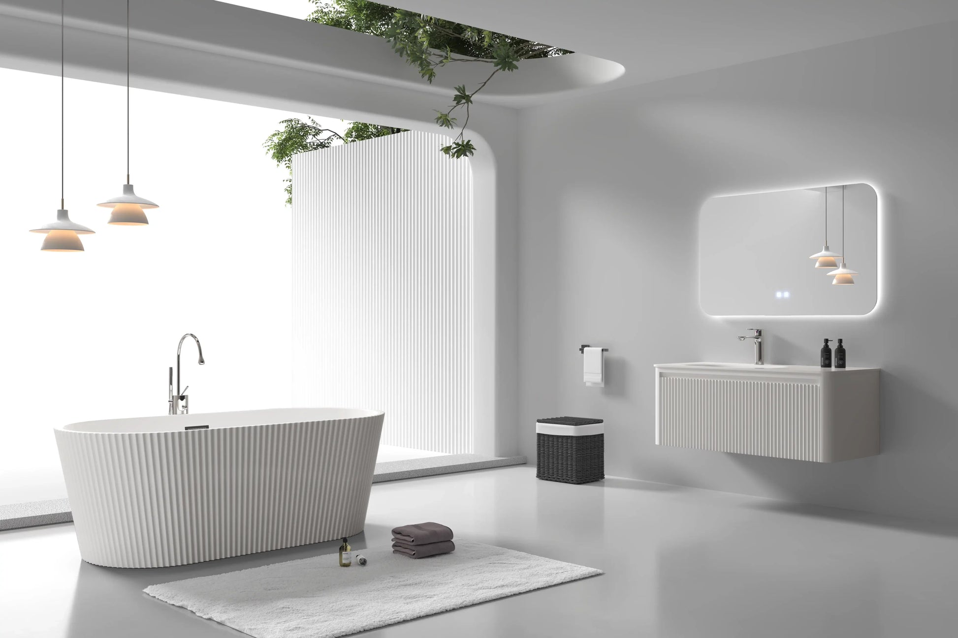 FC-355 Freestanding Bathtub 1700 × 800 × 600 mm - lifestyle