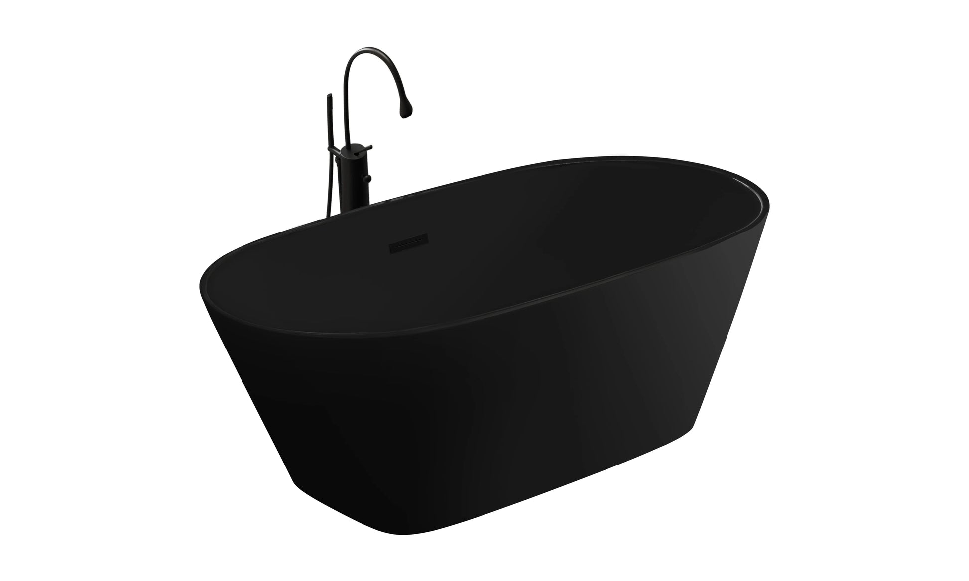 FC-357 BLACK Freestanding Bathtub 1700 × 850 × 600 mm - front