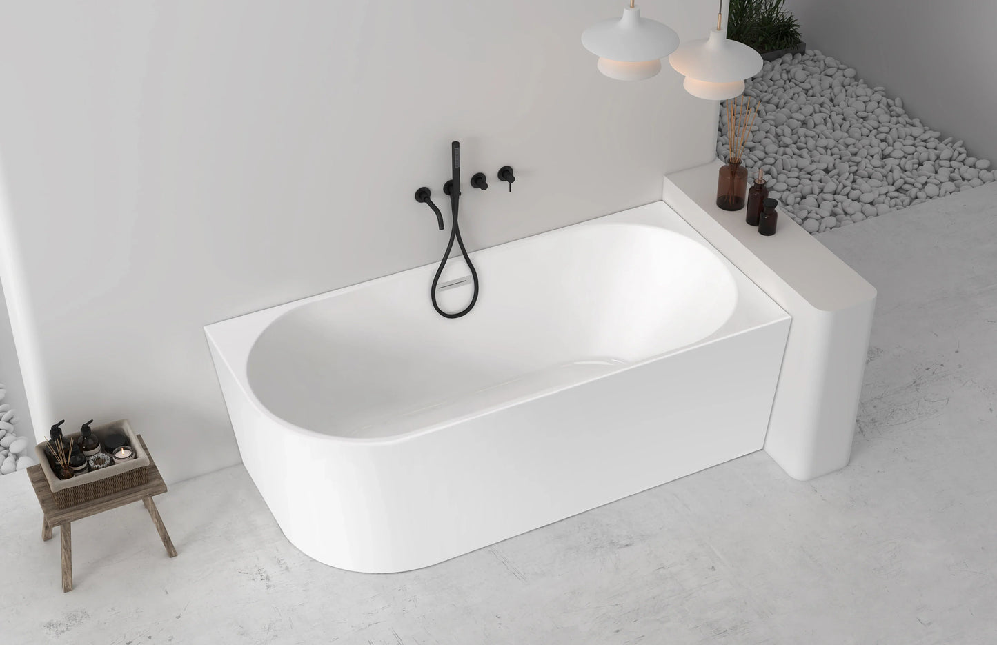 FC-358 Freestanding Bathtub 1700 × 800 × 600 mm Right-Hand - lifestyle